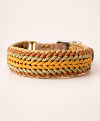 Paracord Halsband "Shining Sun" Gold & Glamour