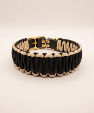 Biothane meets Paracord "Black & Gold" (43-50 cm)